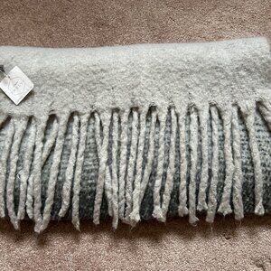 NWT wooly shawl/oversized scarf in gray